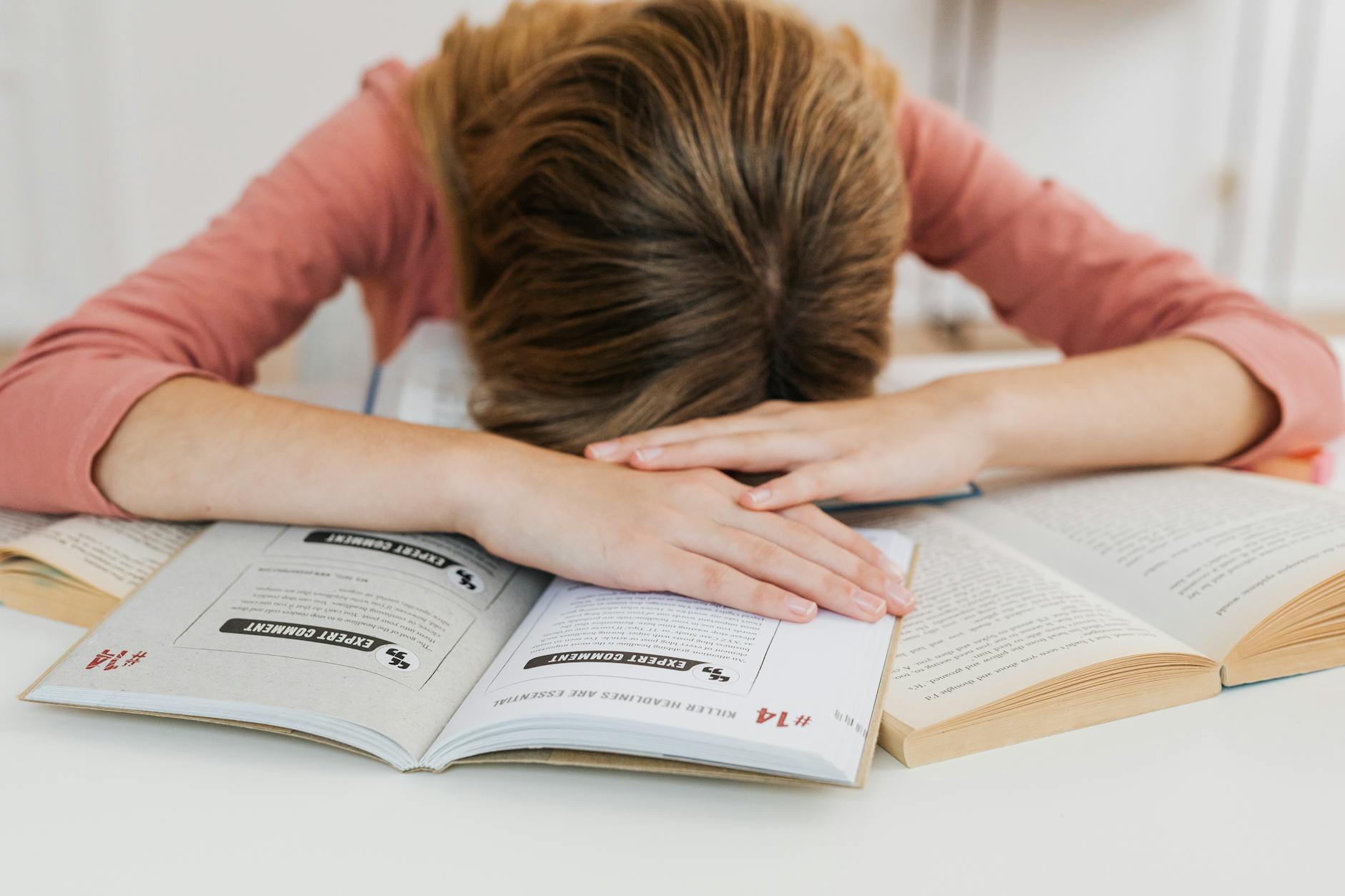 overcoming perfectionism as a high-achieving woman  girl with books